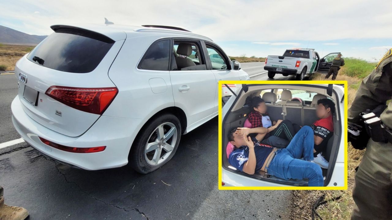 Persecución en Arizona termina con 10 detenidos por cruce ilegal; iban ocultos en auto