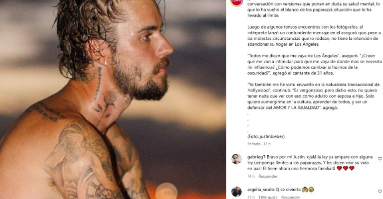 Justin Bieber hace alarmante anuncio tras muerte de su abuelo y aparente regreso a las drogas