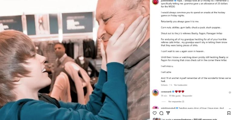 Justin Bieber hace alarmante anuncio tras muerte de su abuelo y aparente regreso a las drogas