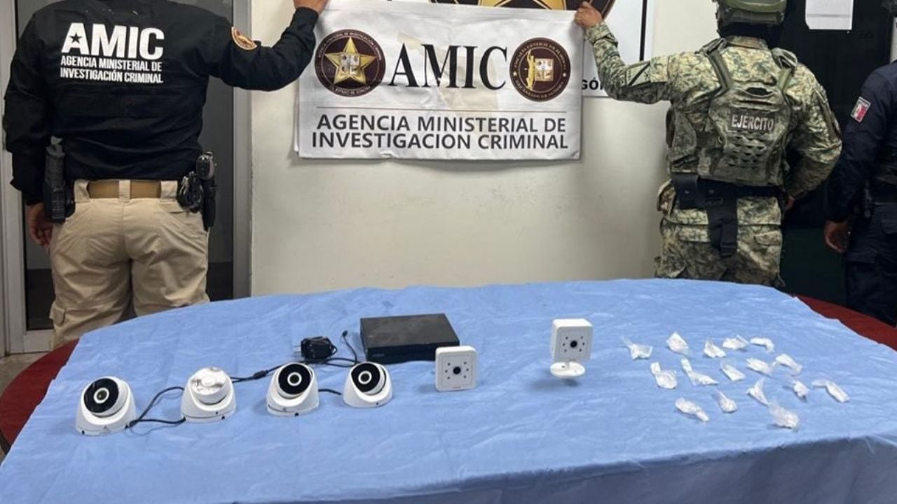 Catean domicilio al poniente de Ciudad Obregón; encuentran droga y sistema de vigilancia