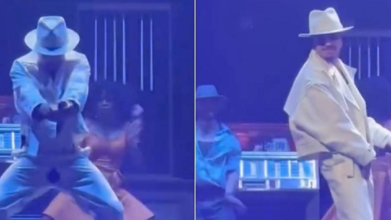 El cantante Rauw Alejandro rompe su pantalón durante concierto y sigue con el show