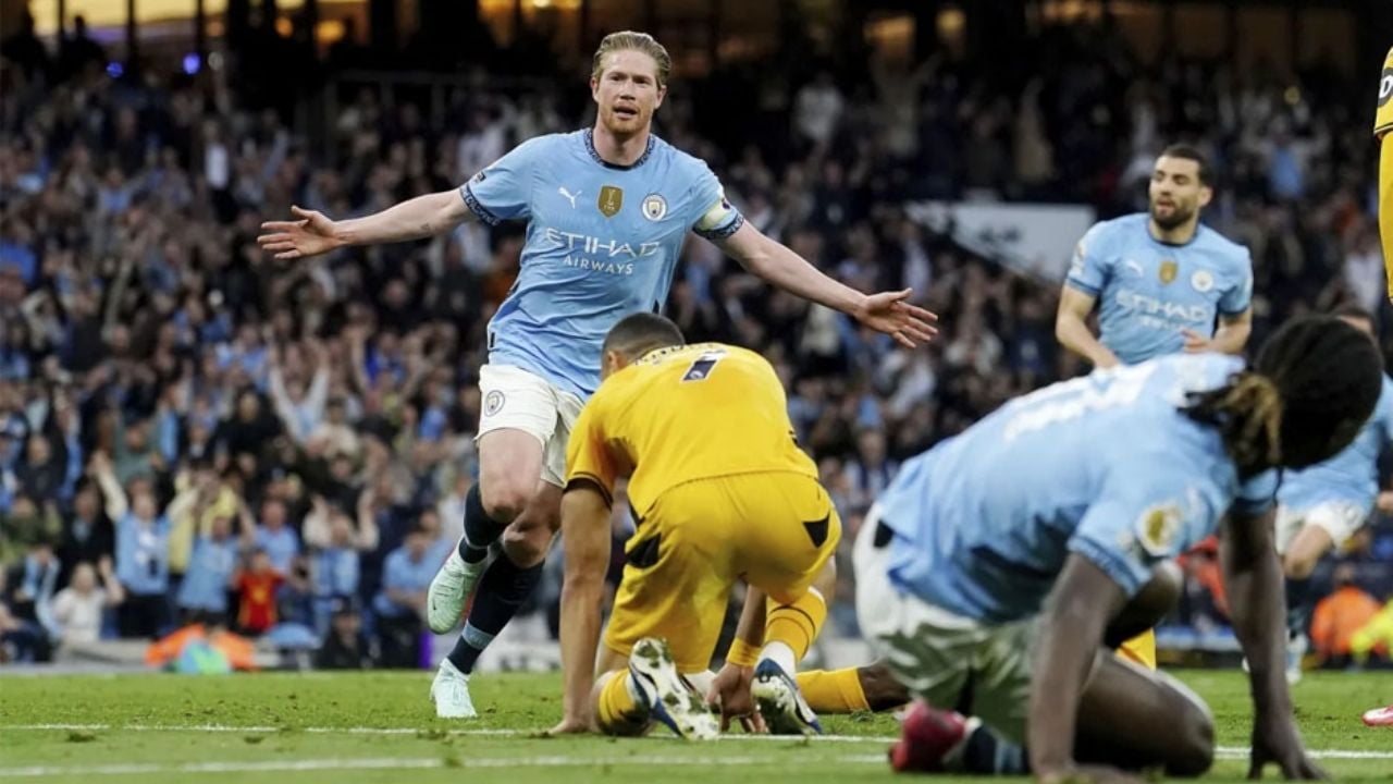 Una última; De Bruyne le da al Manchester City una victoria crucial sobre los Wolves