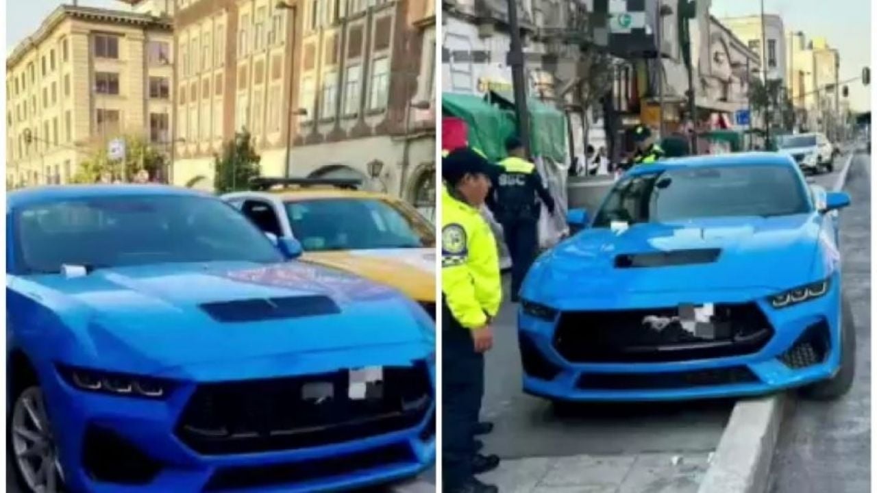 Por conducir ebria, detienen a conductora de Mustang en CDMX; chocó en carril de metrobus