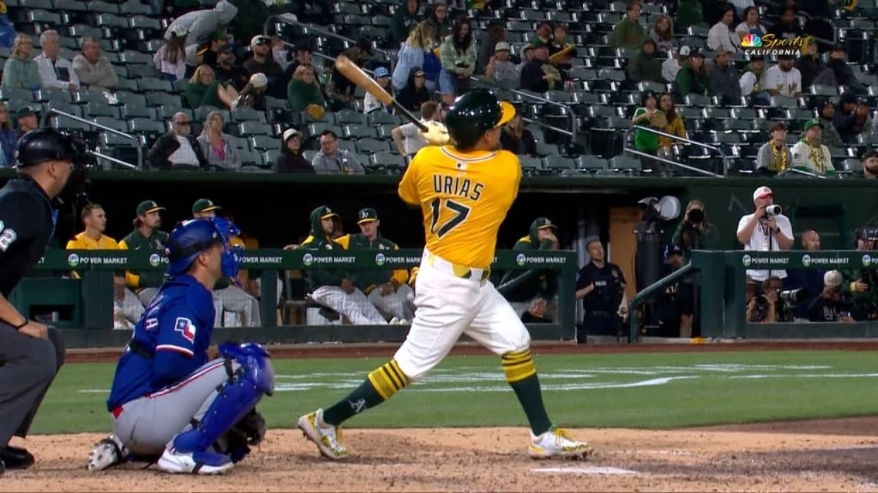 Luis Urías conecta su sexto metrallazo de la temporada; fue ante los New York Yankees