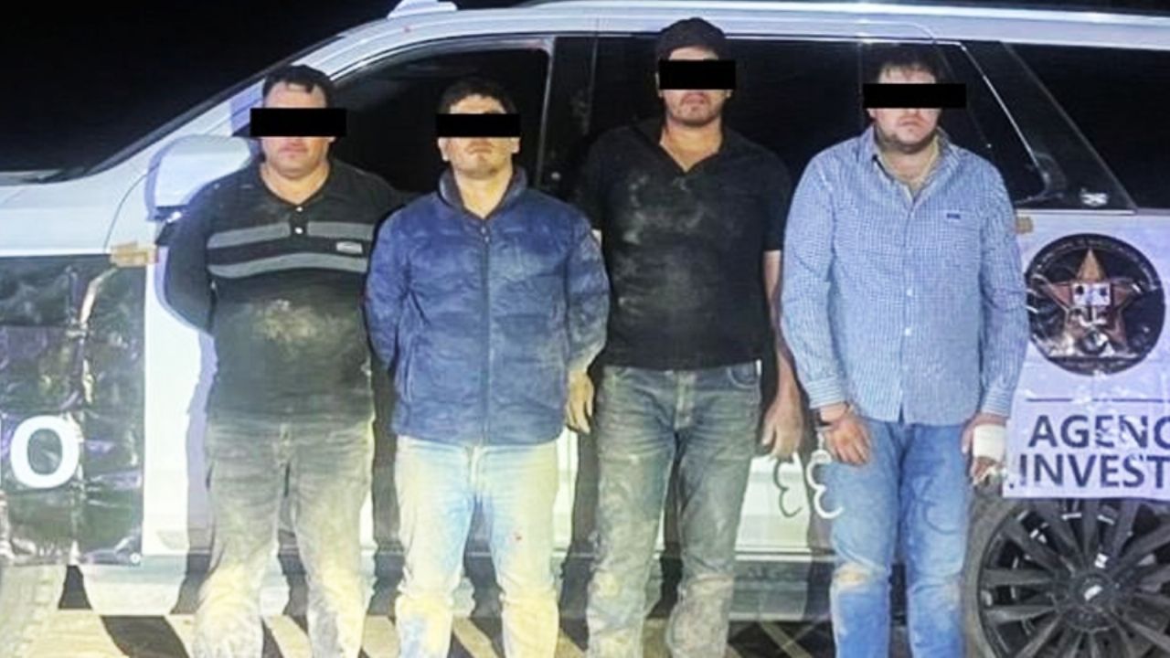Caen cuatro miembros de célula criminal al norte de Sonora; les aseguran armas largas
