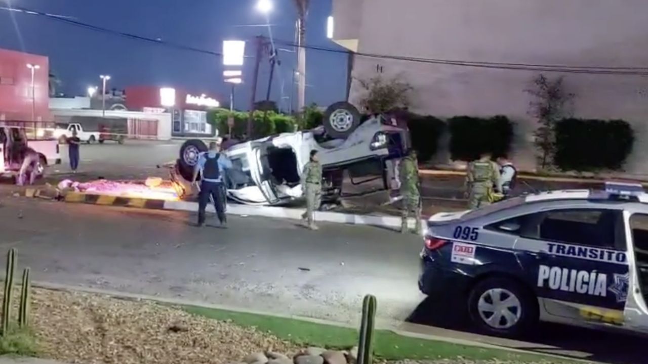 Confirman 7 hospitalizados tras fuerte choque de la Semar en el Centro de Ciudad Obregón