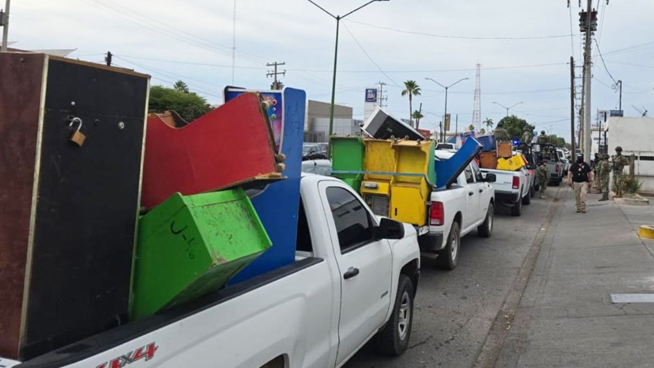 Limpia en Ciudad Obregón: Autoridades incautan 37 máquinas tragamonedas en tres colonias