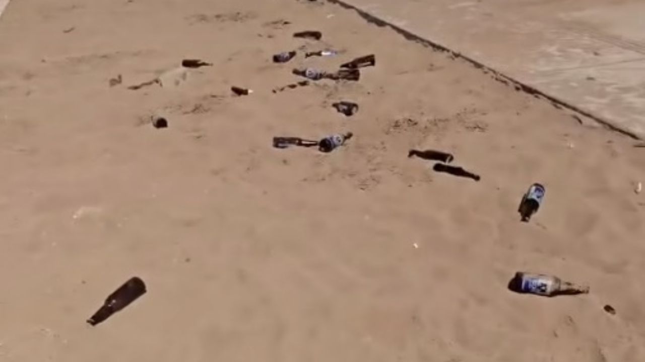 Bañistas dejan el Malecón de Huatabampito como basurero