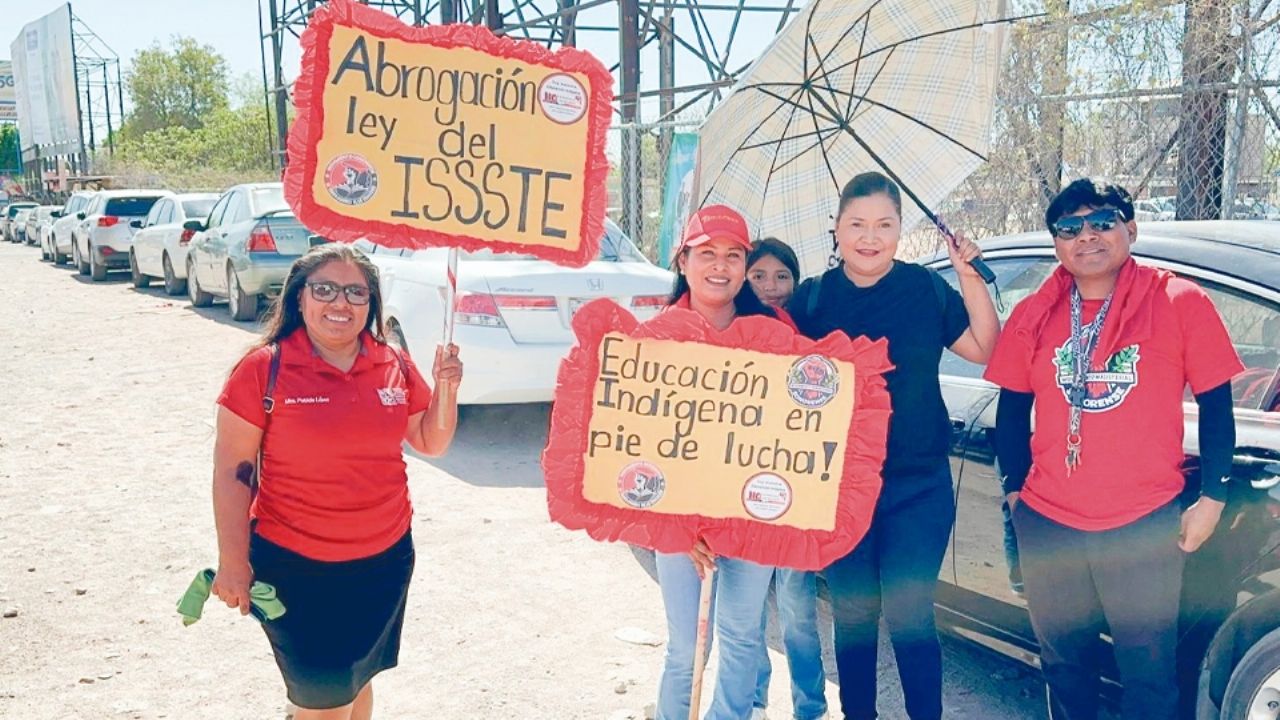 Hermosillo: Maestros se manifiestan contra reforma a la Ley del Issste