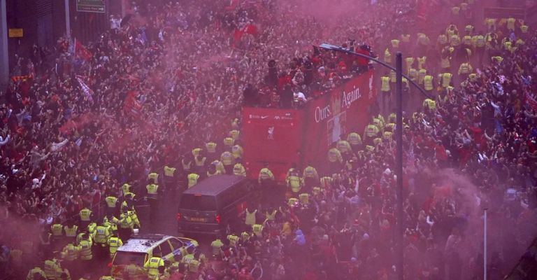 Cientos de miles se encontraban en el festejo