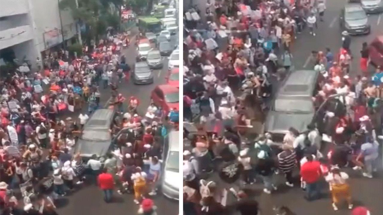 CDMX: Automovilista irrumpe protesta en San Antonio Abad; autoridades descartan lesionados