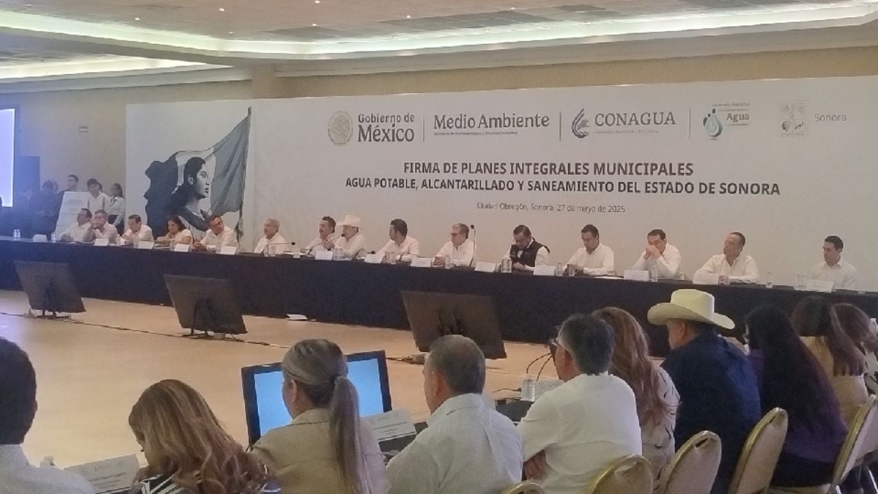 Sonora: Se firman históricos planes integrales de agua potable, alcantarillado y saneamiento