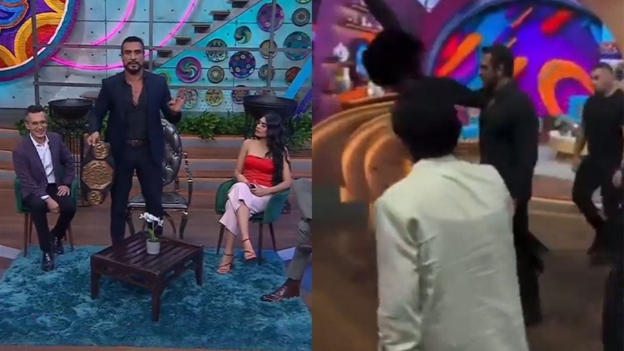 Luchador El Patrón arma zafarrancho en ‘VLA’ y golpea a hombre en vivo; productora lo corre