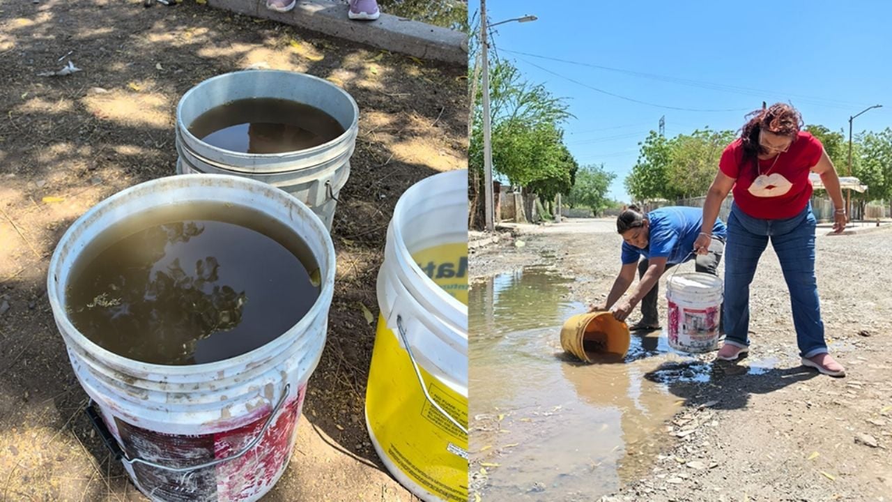 Vecinos amenazan con llevar cubetas de aguas negras al Palacio Municipal de Cajeme