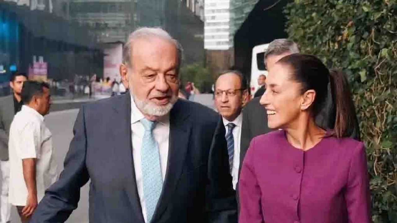 Carlos Slim sostienen reunión con la presidenta Claudia Sheinbaum en Palacio Nacional