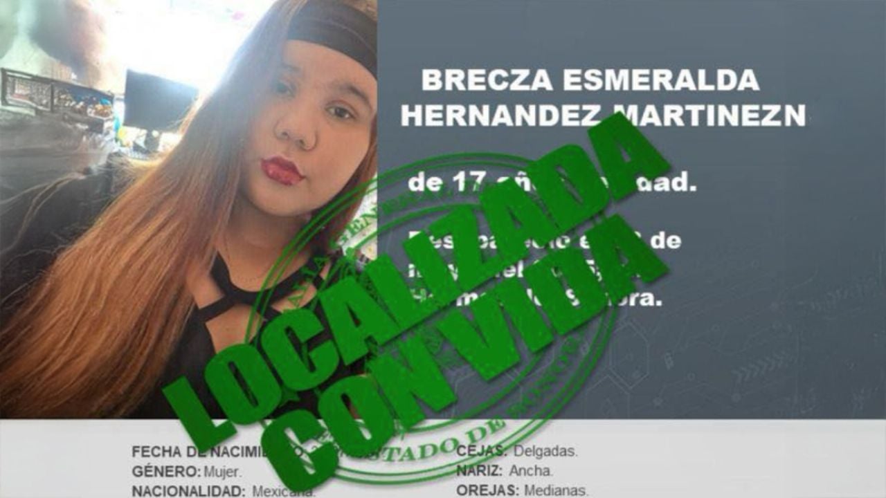 Localizan sana y salva a Brecza Esmeralda en Hermosillo; se había fugado con su novio