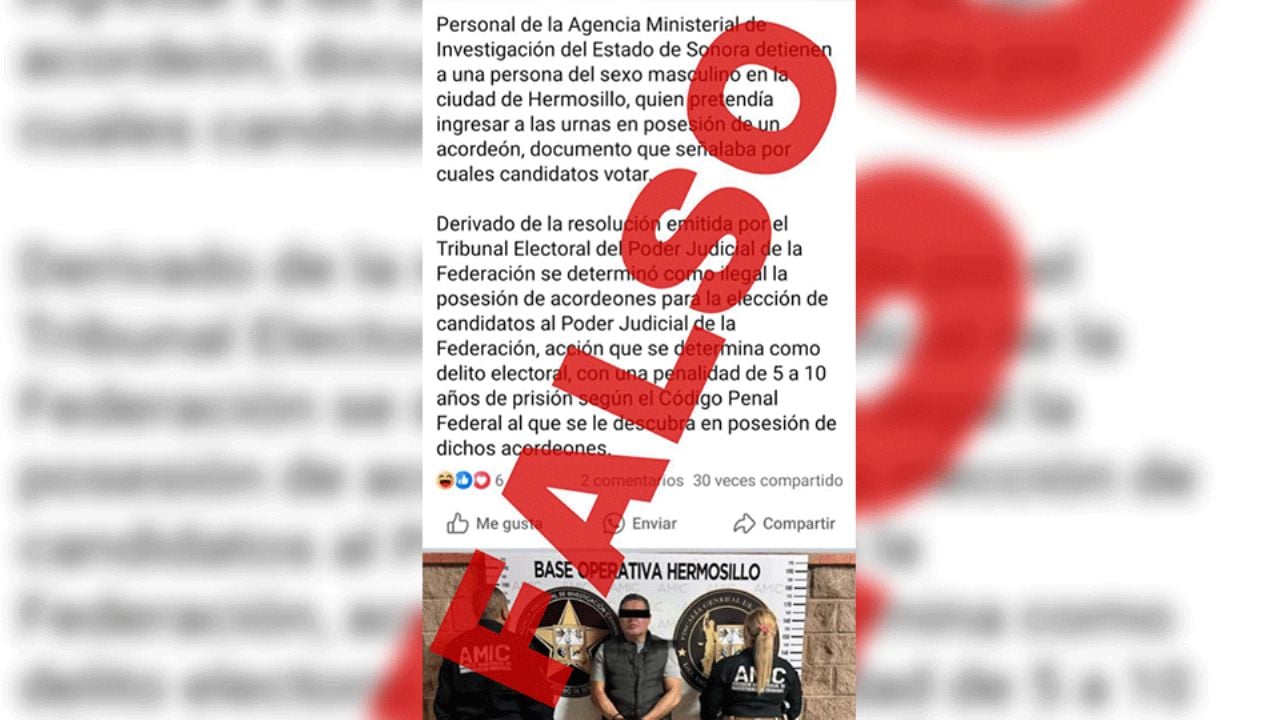 Desmiente AMIC la detención de sujeto por ingresar con ‘acordeón’ a votar en Hermosillo