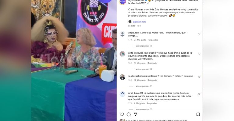 Crista Montes, madre de Gala Montes, coronada como Reina del Orgullo LGBTQ+