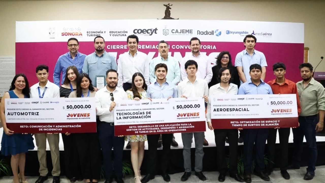 Premian a ganadores de convocatoria ‘Jóvenes Impulsando la Industria’ en Cajeme