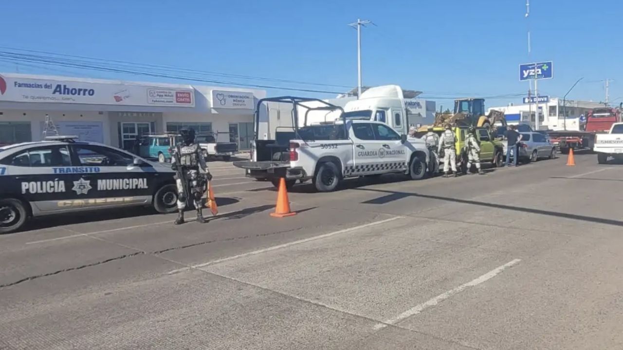 Patrulla de la Guardia Nacional protagoniza fuerte accidente en Ciudad Obregón, Sonora