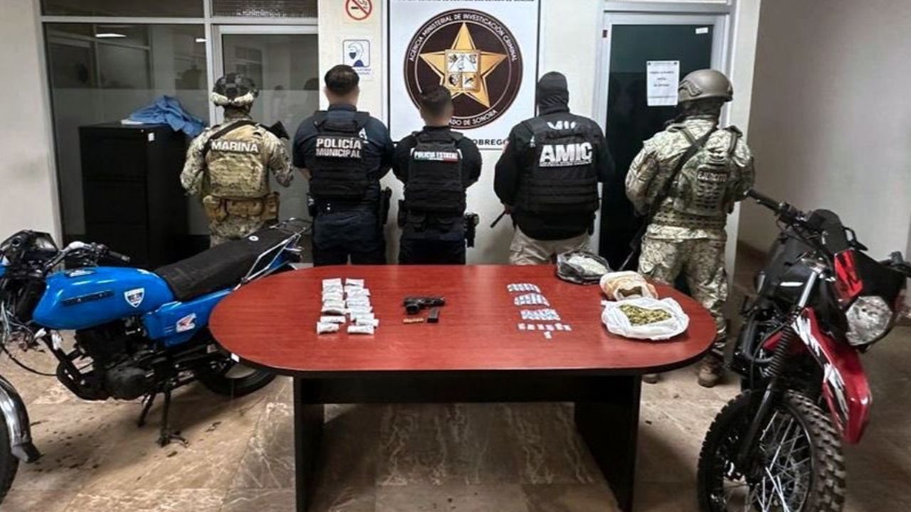 Ciudad Obregón: Hallan armamento, droga y motocicletas en casa usada por grupo criminal