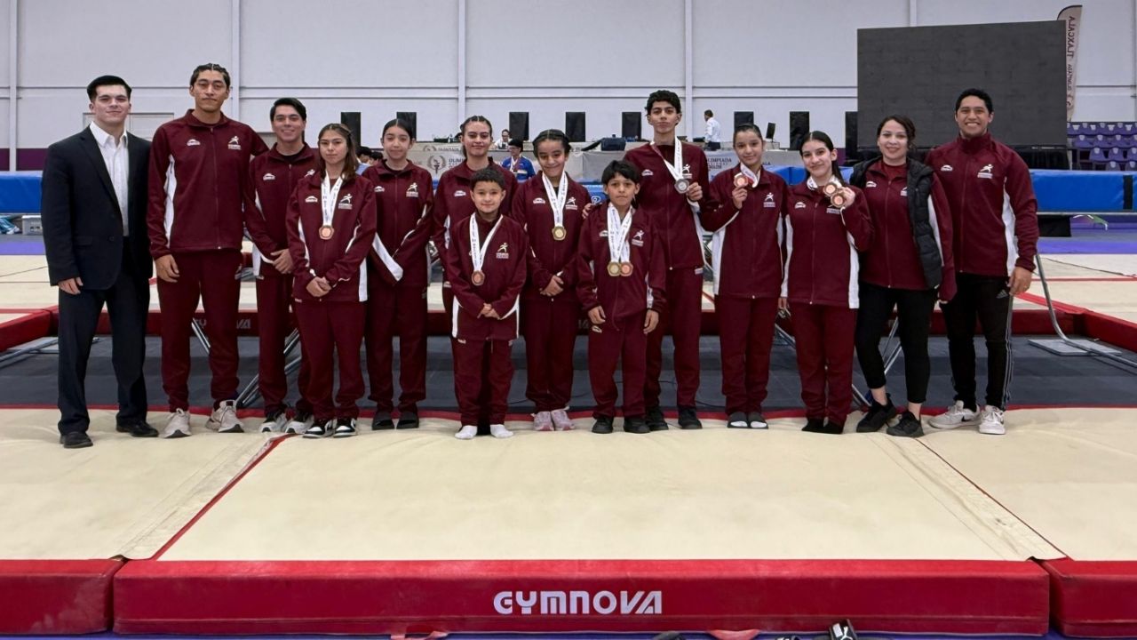 Sonora tiene jornada de de cinco medallas en la Olimpiada Nacional de gimnasia trampolín