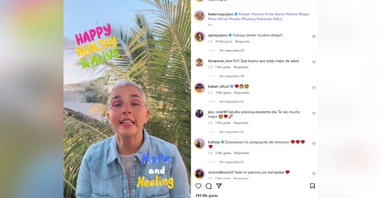 Federica Quijano aclara su estado de salud tras semanas hospitalizada y paralizada del dolor