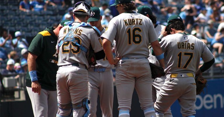 Los Atléticos jugaron en Kansas City