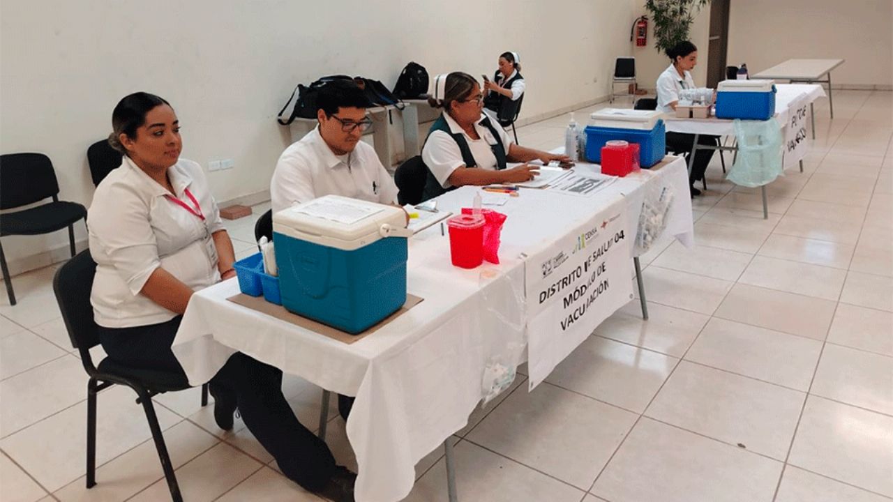 Baja afluencia de personas para vacunarse contra el sarampión en Cajeme, Sonora
