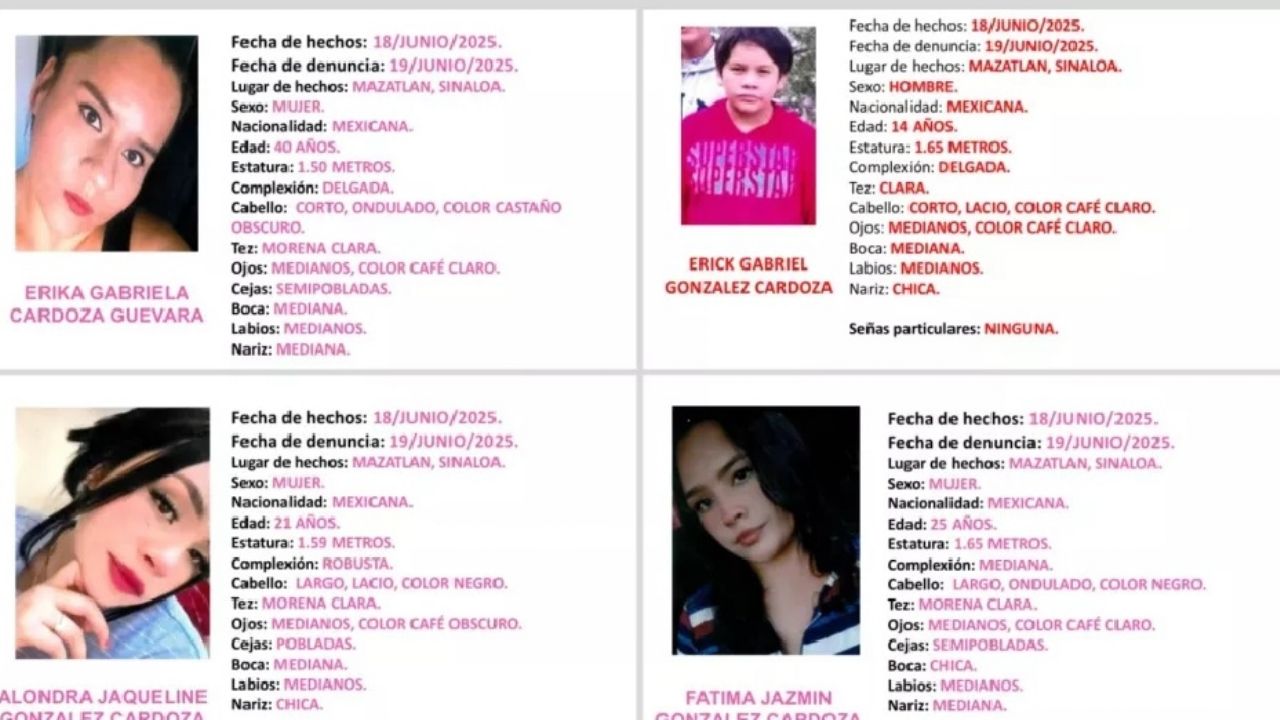 En Mazatlán activan protocolo Alba por desaparición de madre y sus tres hijos de domicilio