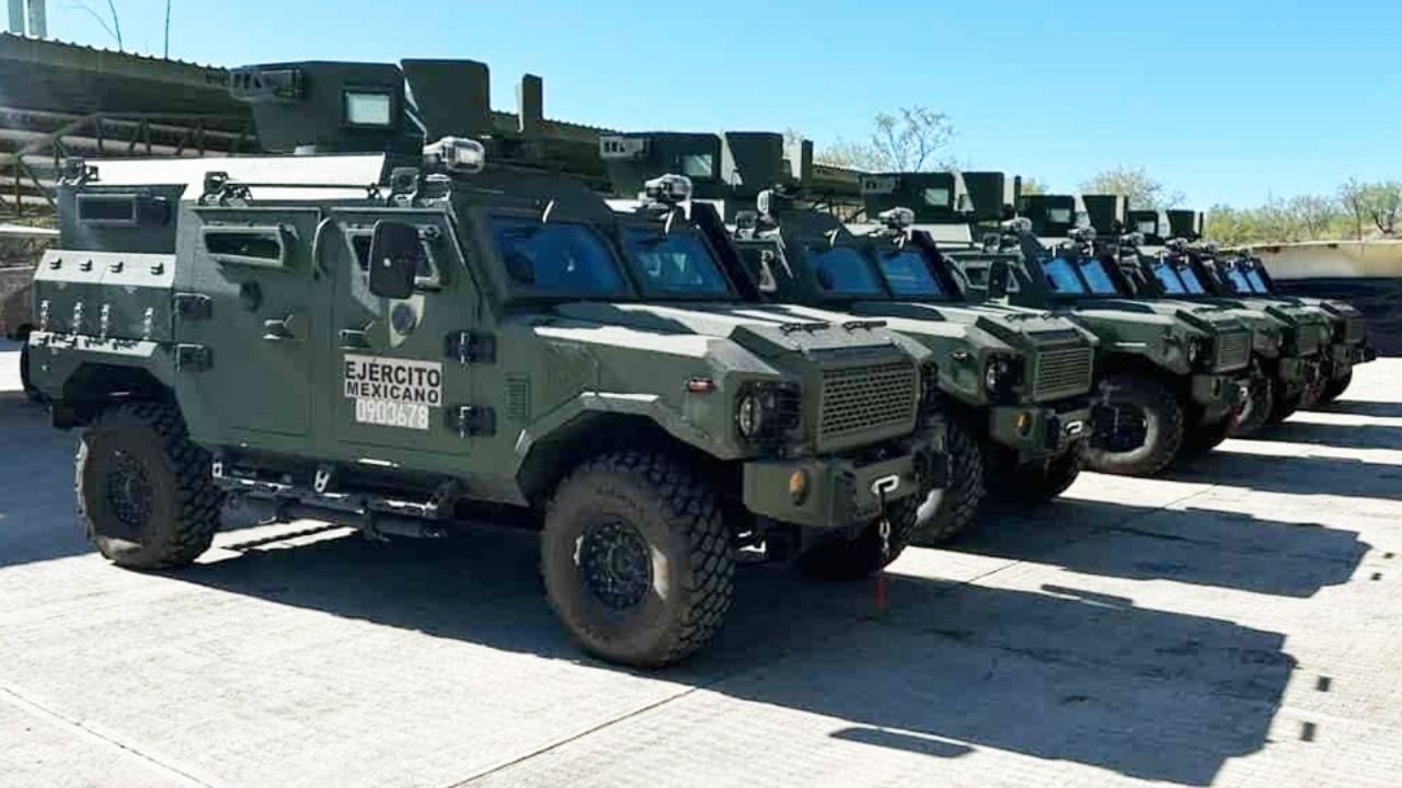 Refuerzan seguridad en Nogales: Llegan cinco vehículos blindados del Ejército Mexicano