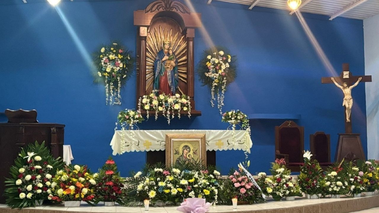 Bácum: Festejan en el Campo 77 a la santa patrona, la Virgen del Perpetuo Socorro