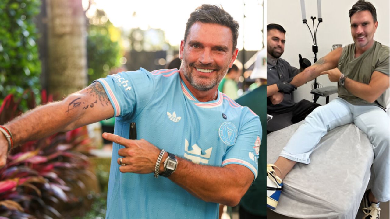 Julián Gil festeja su cumpleaños tatuándose la firma de Lionel Messi; así le quedó