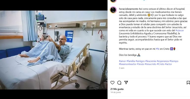 Horacio Beamonte es hospitalizado de emergencia y su madre confirma está grave
