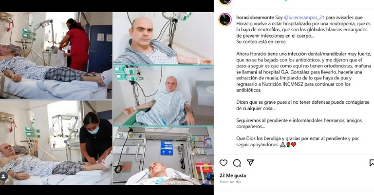 Horacio Beamonte es hospitalizado de emergencia y su madre confirma está grave