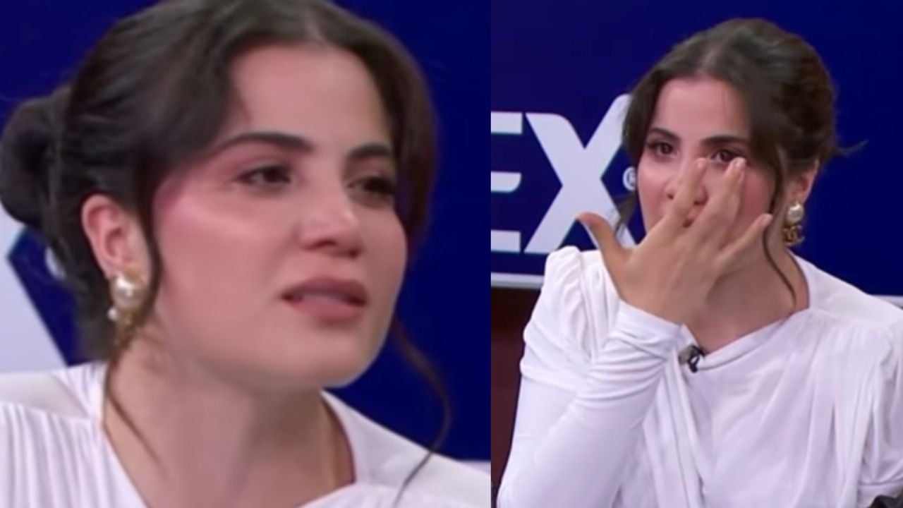 Cinthia Aparicio llora desconsolada en Televisa tras confirmar separación de Alexis Ayala