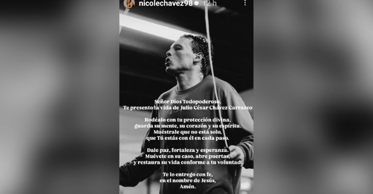 Nicole Chávez devastada dice que la vida de Julio César Chávez Jr se la entrega a Dios