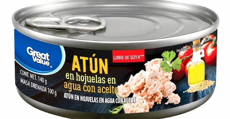 El mejor atún Great Value, libre de soya con contenido real