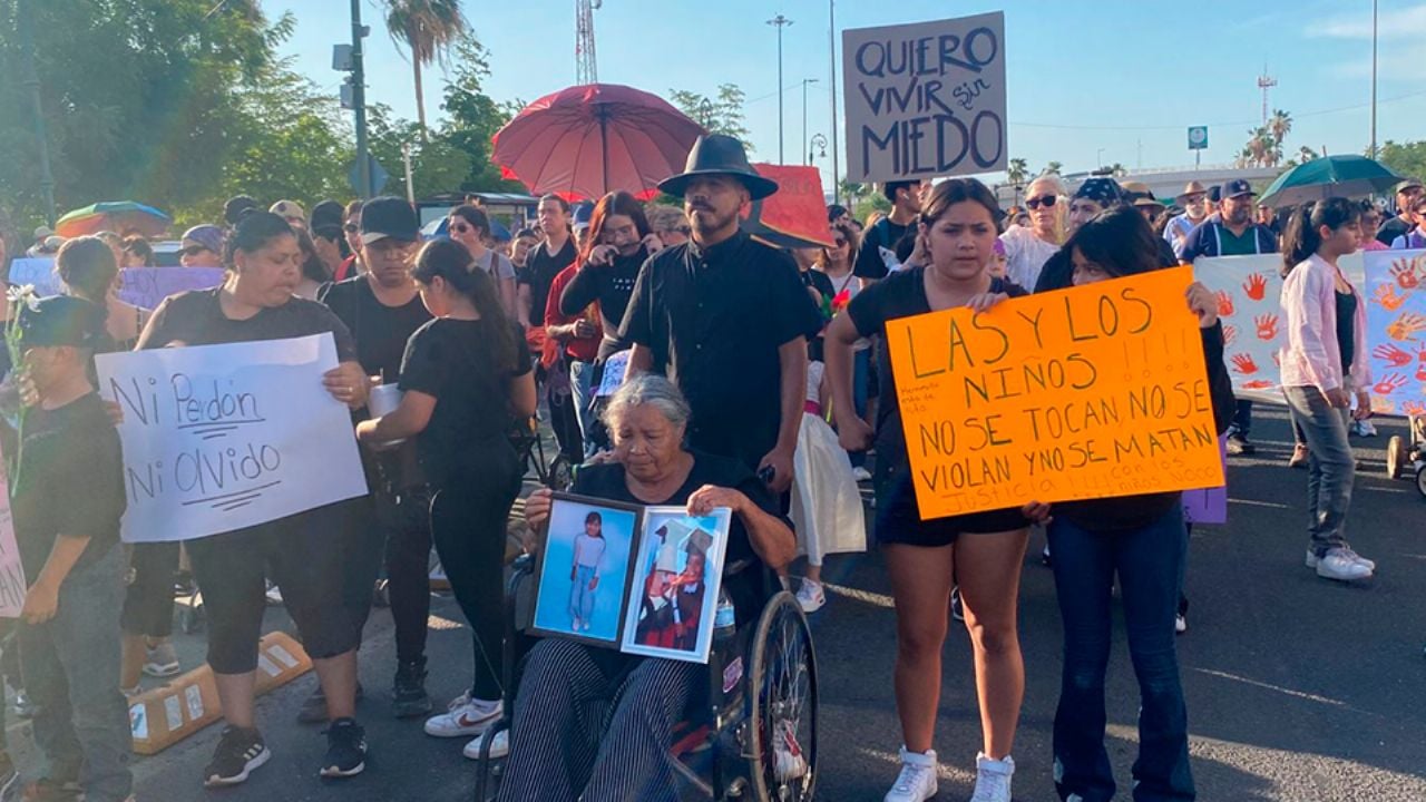 “Las niñas no se tocan”: Marchan en Hermosillo y Ciudad Obregón por el feminicidio de las 3 hermanitas