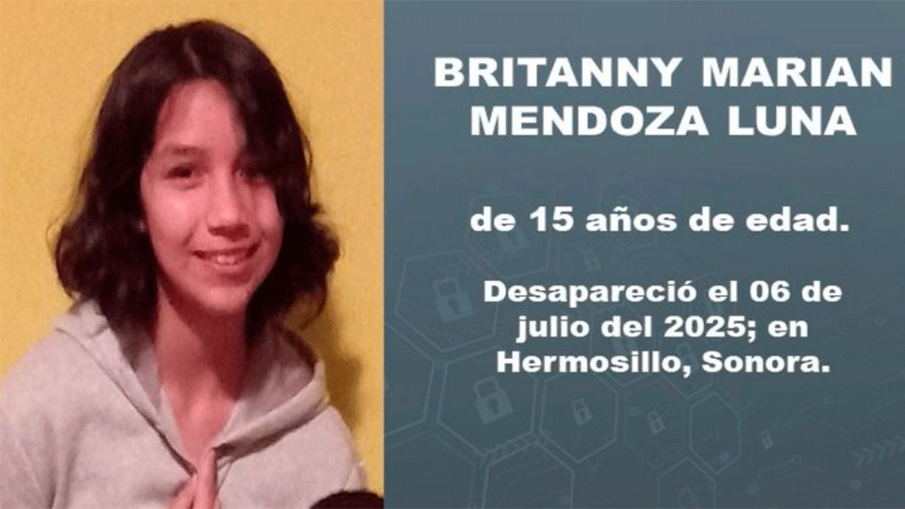 Brittanny Marian Mendoza Luna, de 15 años, desapareció en Hermosillo; activan Alerta Amber