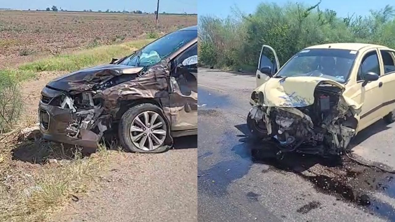 Reportan fuerte accidente en Valle del Yaqui; confirman 2 personas lesionadas