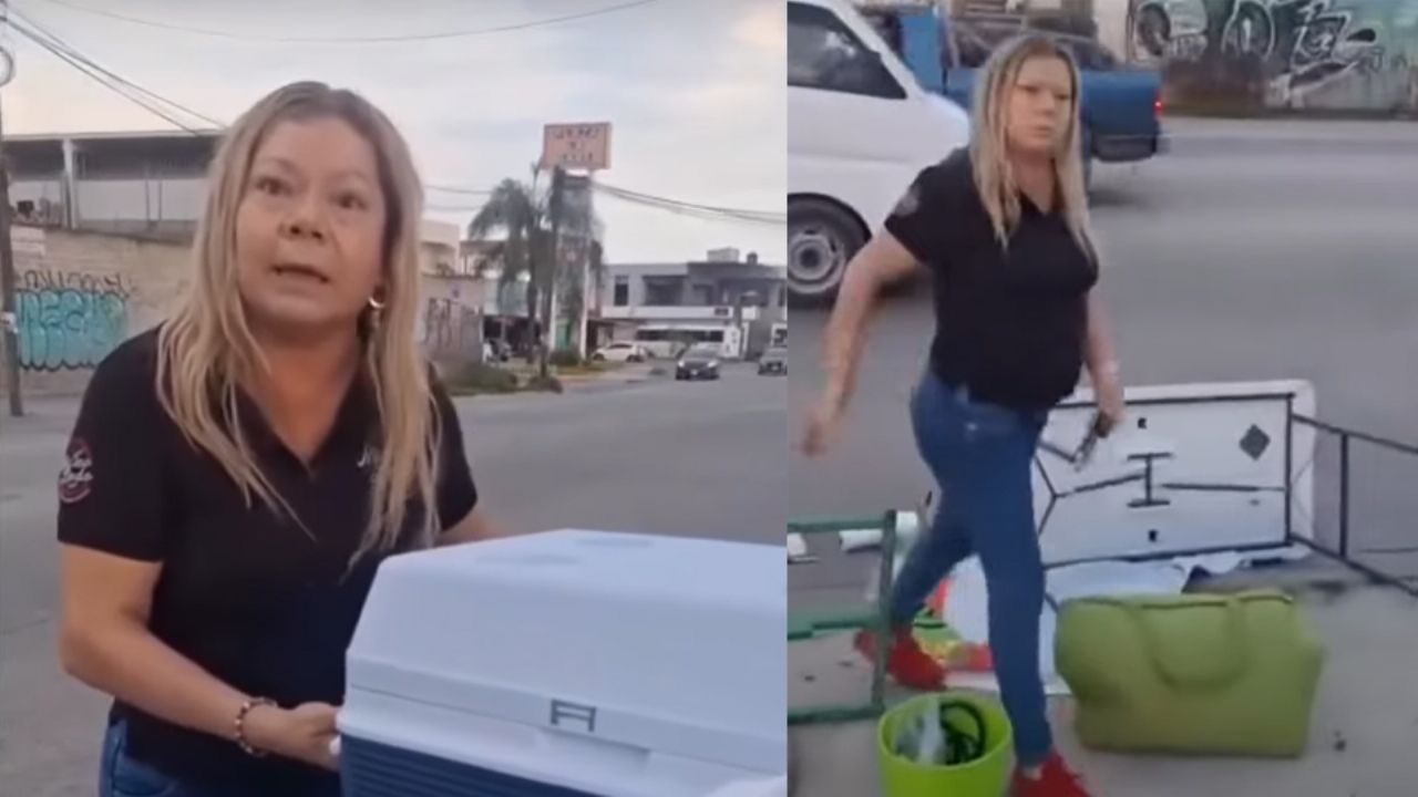 VIDEO: Nace ‘Lady Tamales’: Automovilista agrede a vendedora de tamales y tira su mercancía