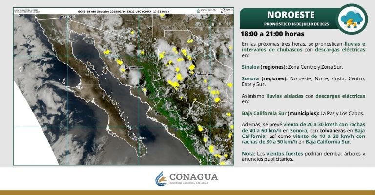 Clima en Sonora para esta noche 