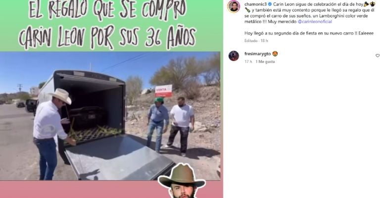 Carín León abandonaría su cumpleaños por problemas de salud