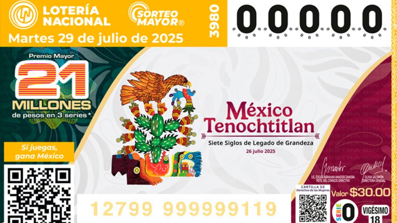 Lotería Nacional hoy 29 de julio: ¿Dónde y a qué hora ver RESULTADOS del Sorteo Mayor de este martes?