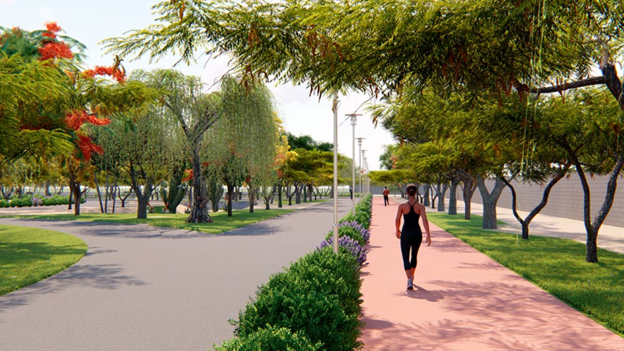 Avanza construcción del Parque Gratitud en Ciudad Obregón; proyecto al 70% de su etapa inicial