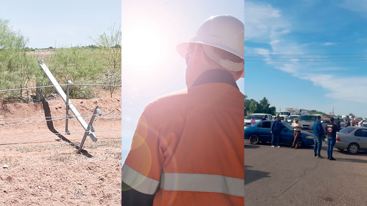 Top 3 Sonora: Calor extremo, bloqueos en Cajeme y fuertes vientos derriban postes