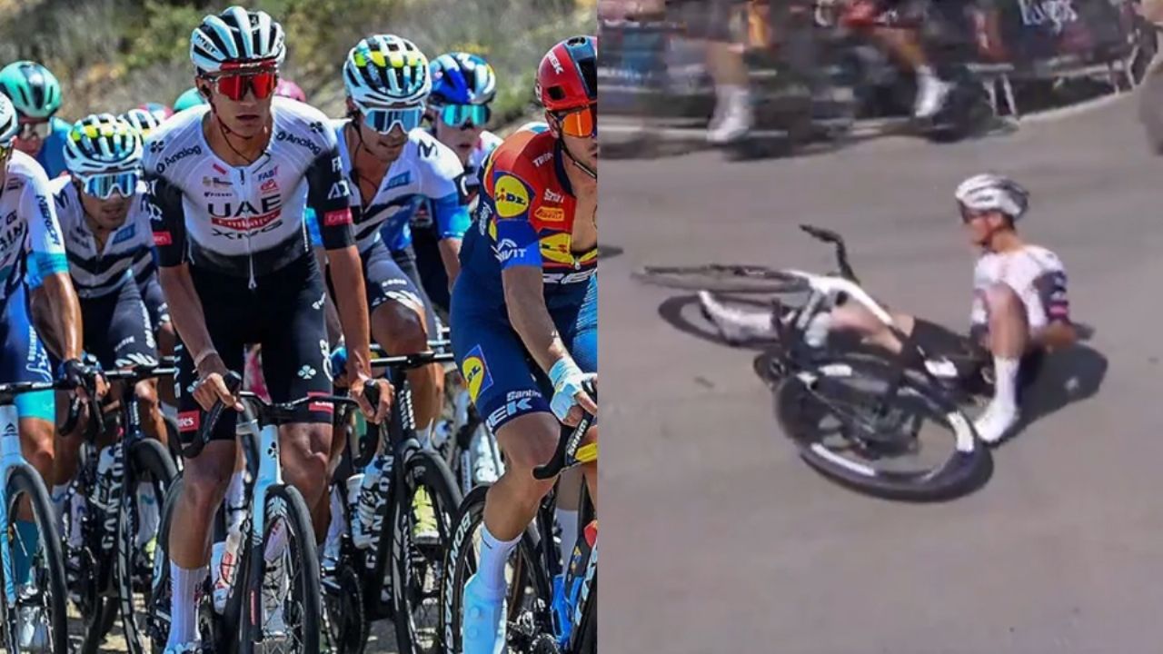 ¡A nada de la meta!: Isaac del Toro sufrió una aparatosa caída en la Vuelta a Burgos 2025