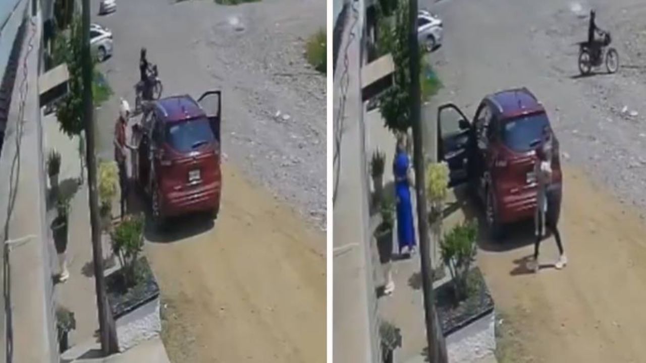 VIDEO: Con niño en brazos, dos mujeres son despojadas de su vehículo en Culiacán