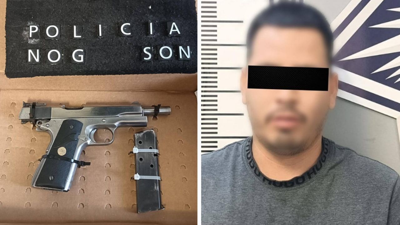Lo detienen por conducir borracho y le descubren pistola y vehículo robado en Nogales